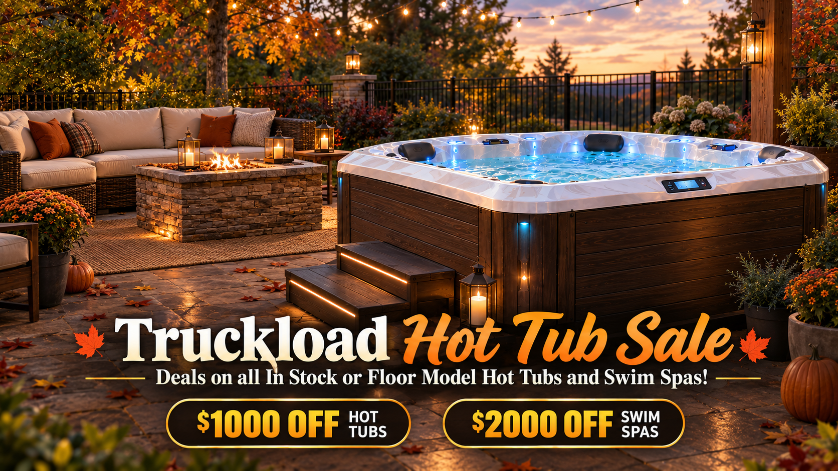 Fall Hot Tub Sale