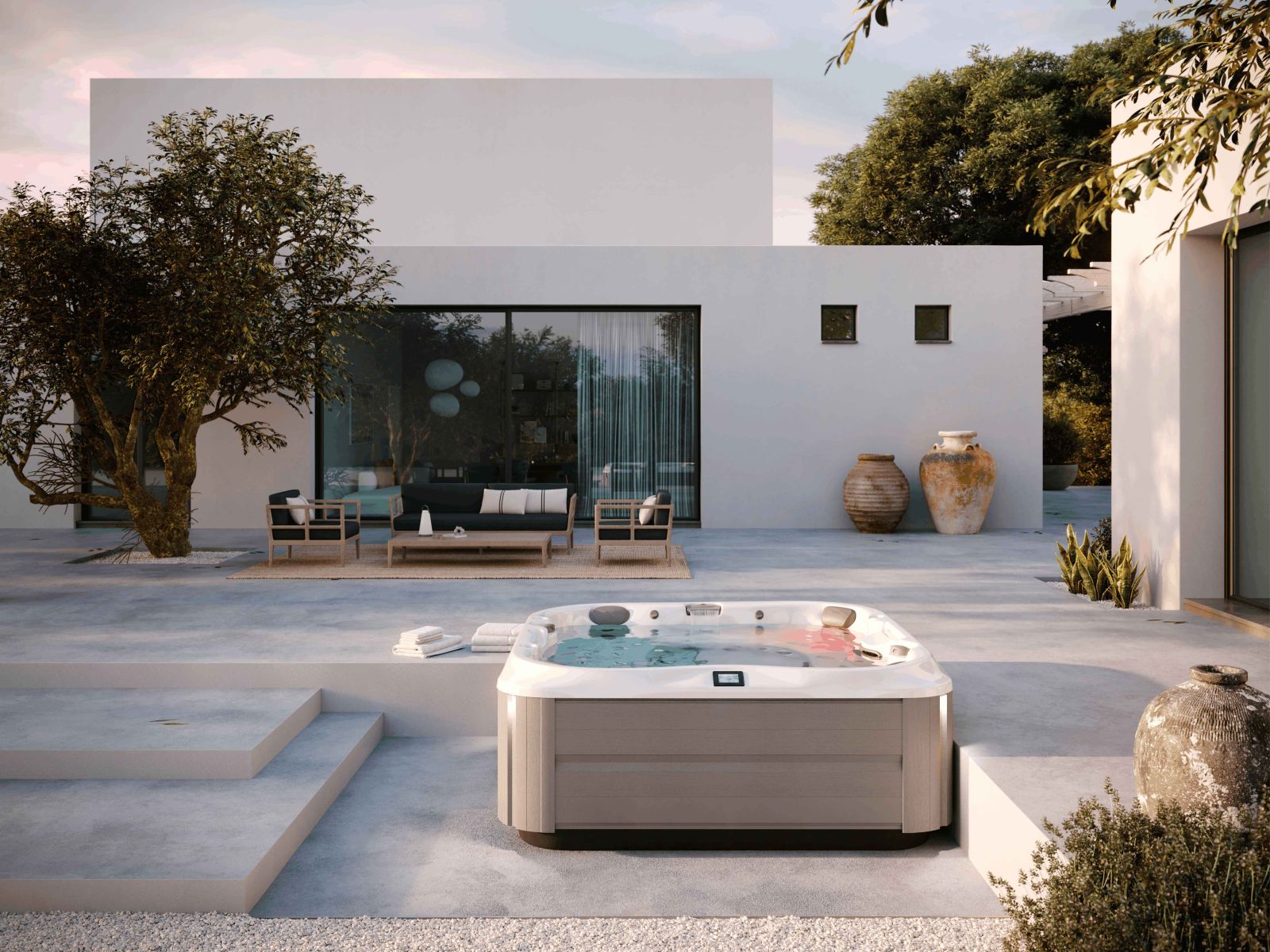 J-375 Comfort Hot Tub with Largest Lounge Seat | Allied Pools